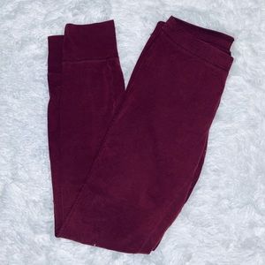 Abercrombie burgundy leggings